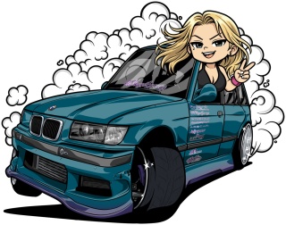 NAKLEJKA - MADWOMAN E36 DRIFT v2