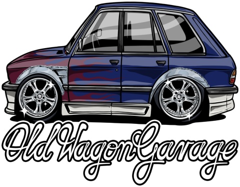 NAKLEJKA - OLD WAGON GARAGE E28 TOURING